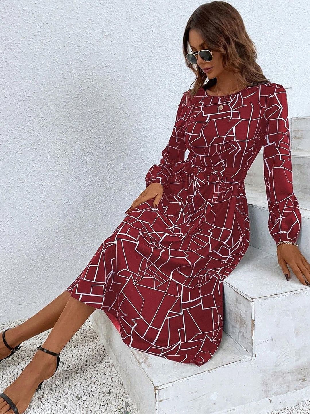Stylecast X Kotty Print Fit & Flare Midi Dress - view 1