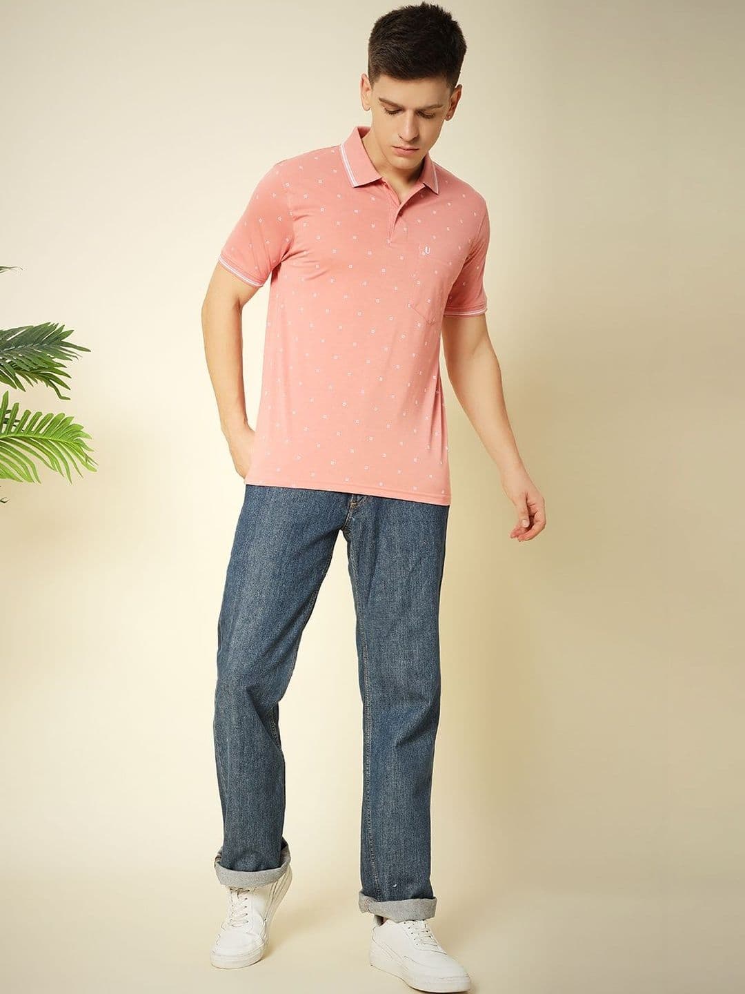 UNIBERRY JEANS Men Printed Polo Collar Pockets T-shirt - view 1