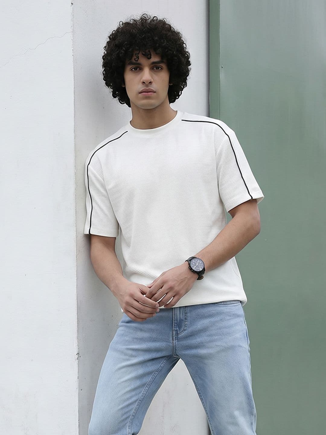 The Roadster Life Co. Relaxed Fit Textured T-shirt - view 1