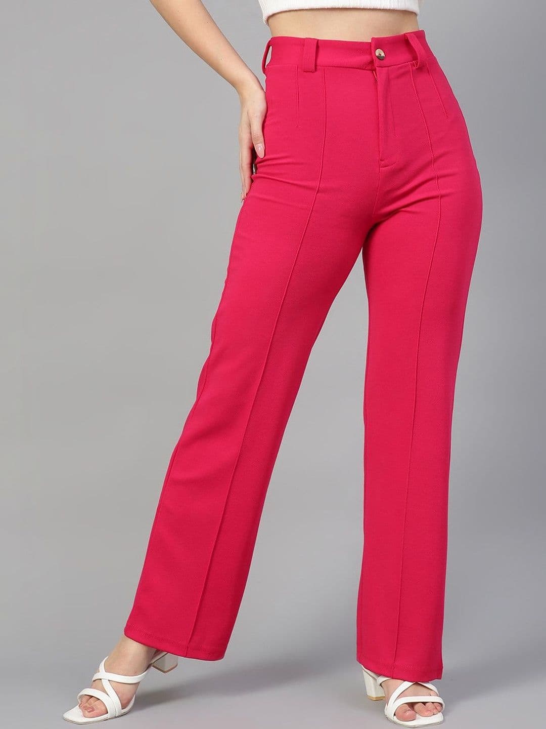 Stylecast X Kotty Women Relaxed Straight Fit High-Rise Trousers - view 1