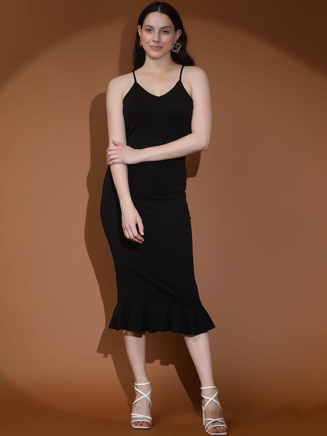 Stylecast X Kotty Ruffled Bodycon Midi Dress - view 1
