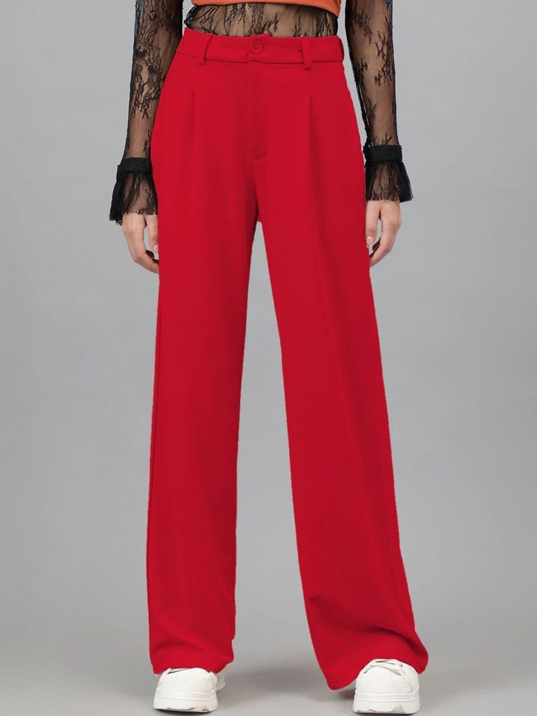 Stylecast X Kotty Women Straight Fit High-Rise Trousers - view 1