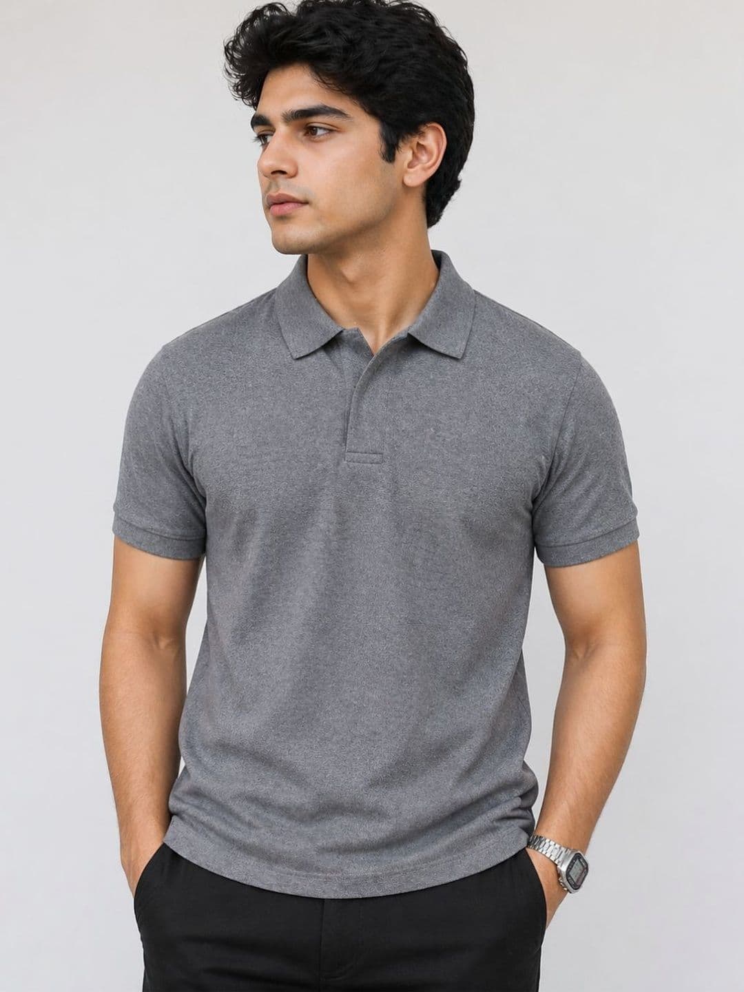 The Roadster Lifestyle Co Pure Cotton Polo Collar Tshirt - view 1