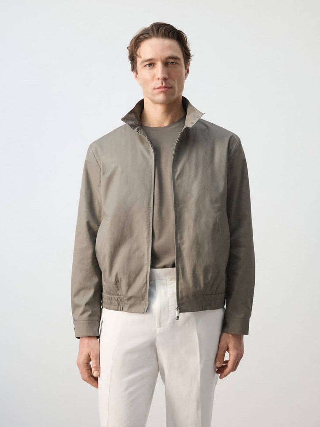 MANGO MAN Pure Cotton Bomber Jacket - view 1