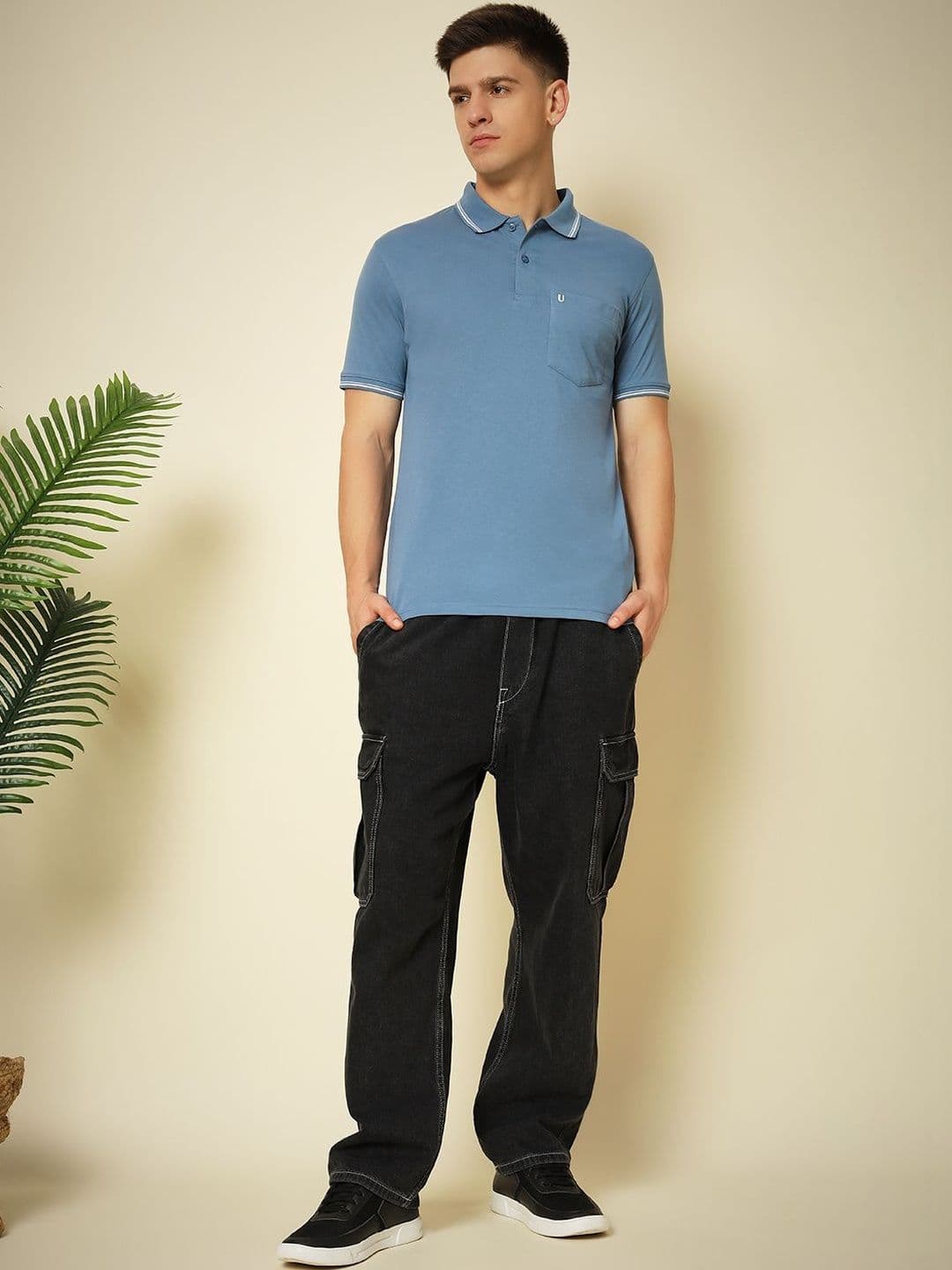 UNIBERRY JEANS Men Polo Collar Pockets T-shirt - view 1