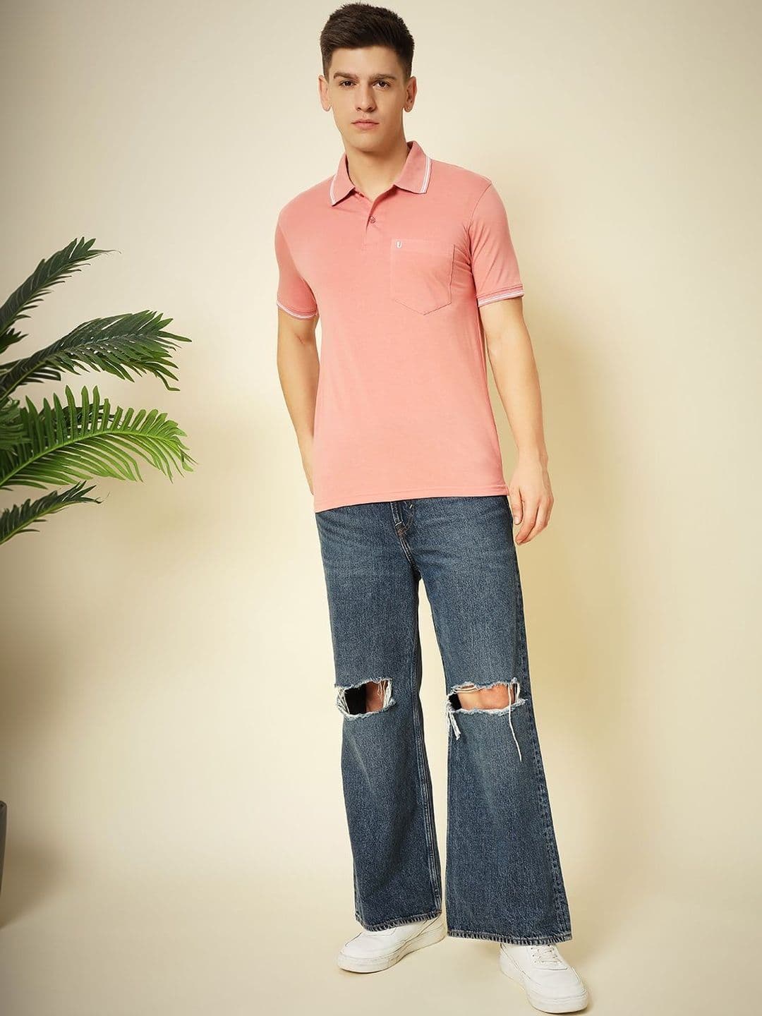 UNIBERRY JEANS Men Polo Collar Pockets T-shirt - view 1