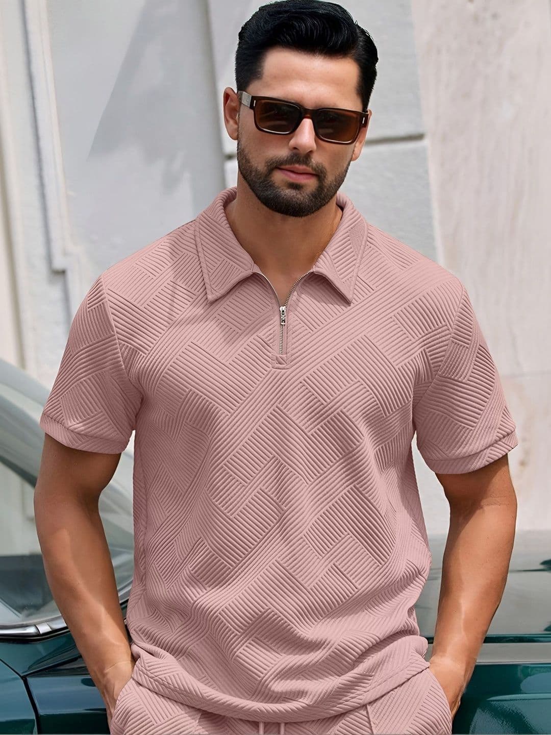 HAPPY KHAJANA Men Polo Collar T-shirt - view 1