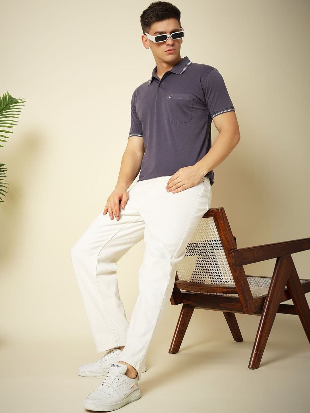 UNIBERRY JEANS Men Polo Collar Pockets T-shirt - view 1