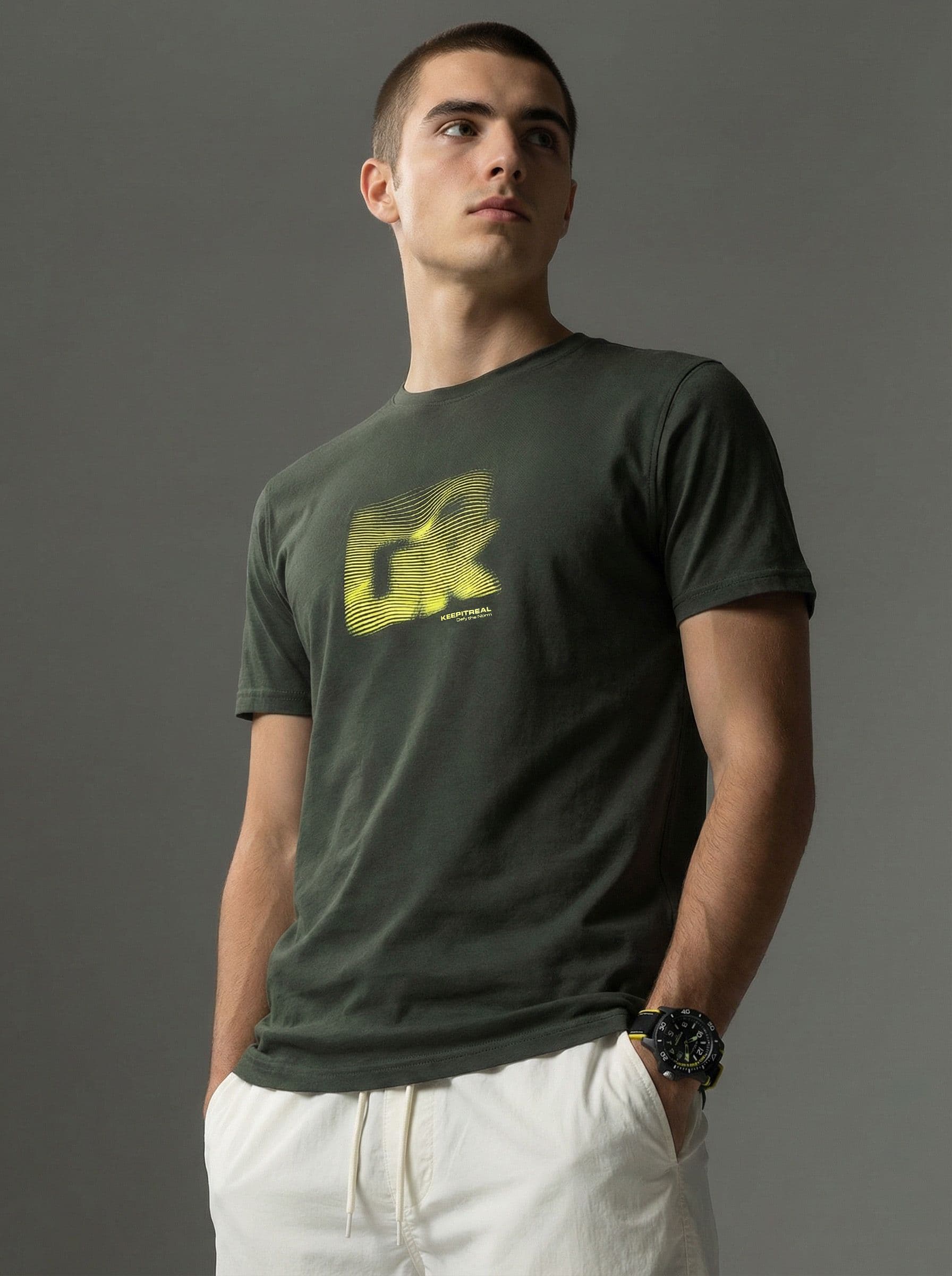 FCUK Printed Pure Cotton T-shirt - view 1