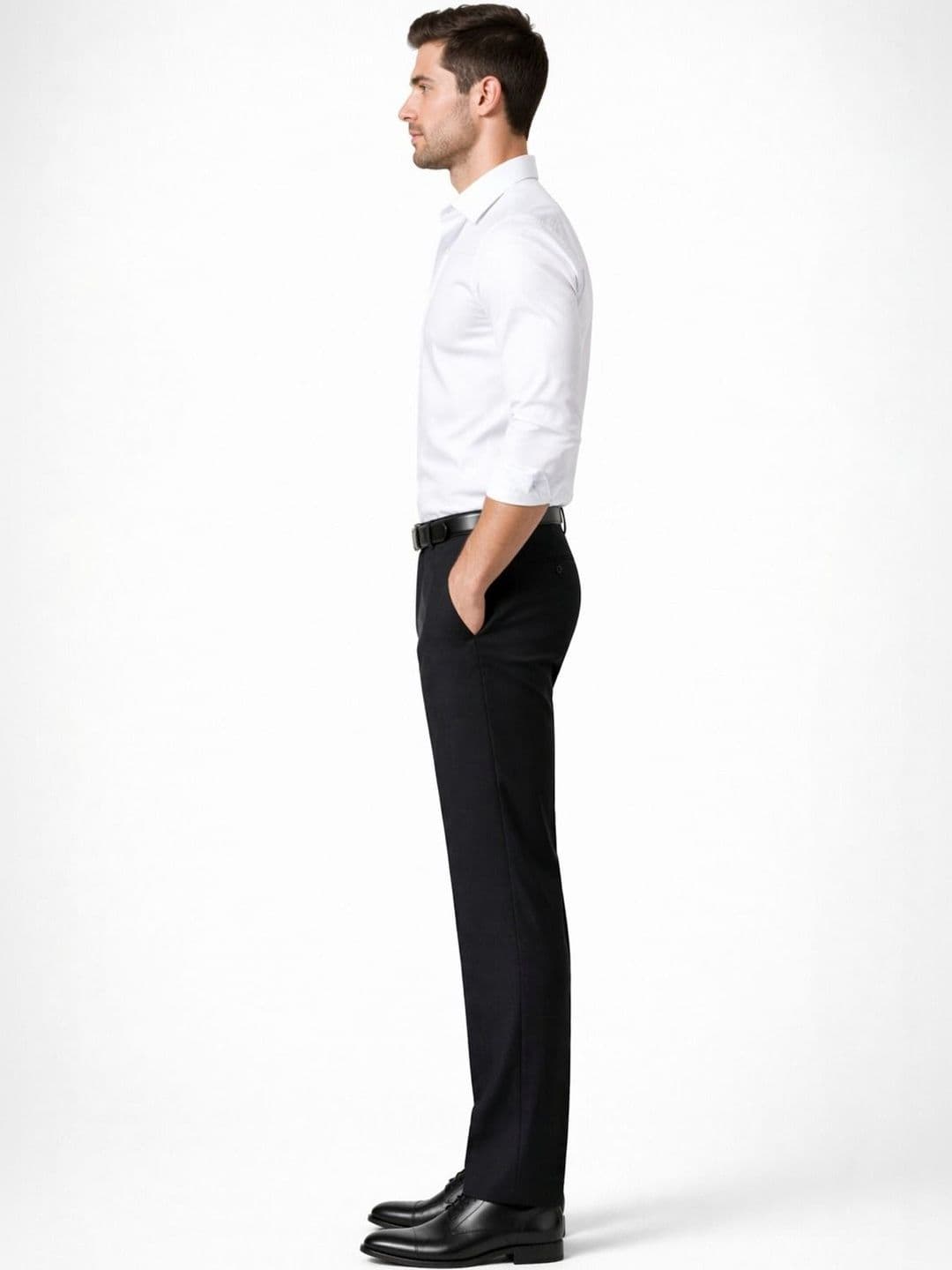 GHABA CREATION Men Classic Mid Rise Regular Fit Cotton Formal Trousers - view 1