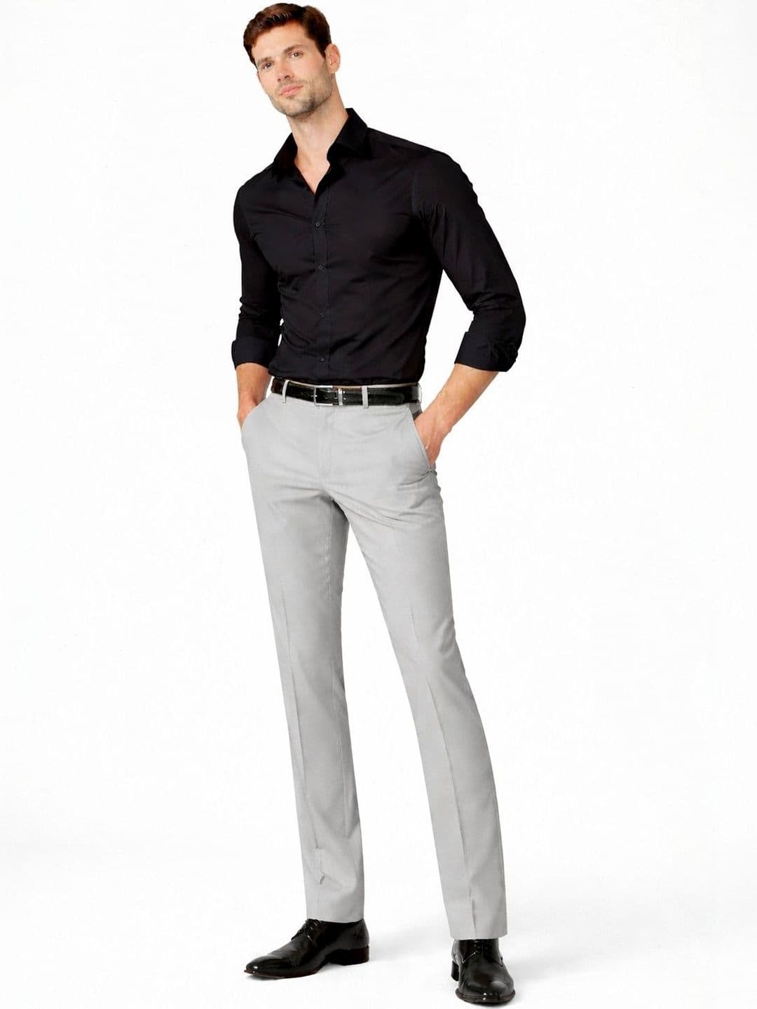 GHABA CREATION Men Classic Mid Rise Regular Fit Cotton Formal Trousers - view 1