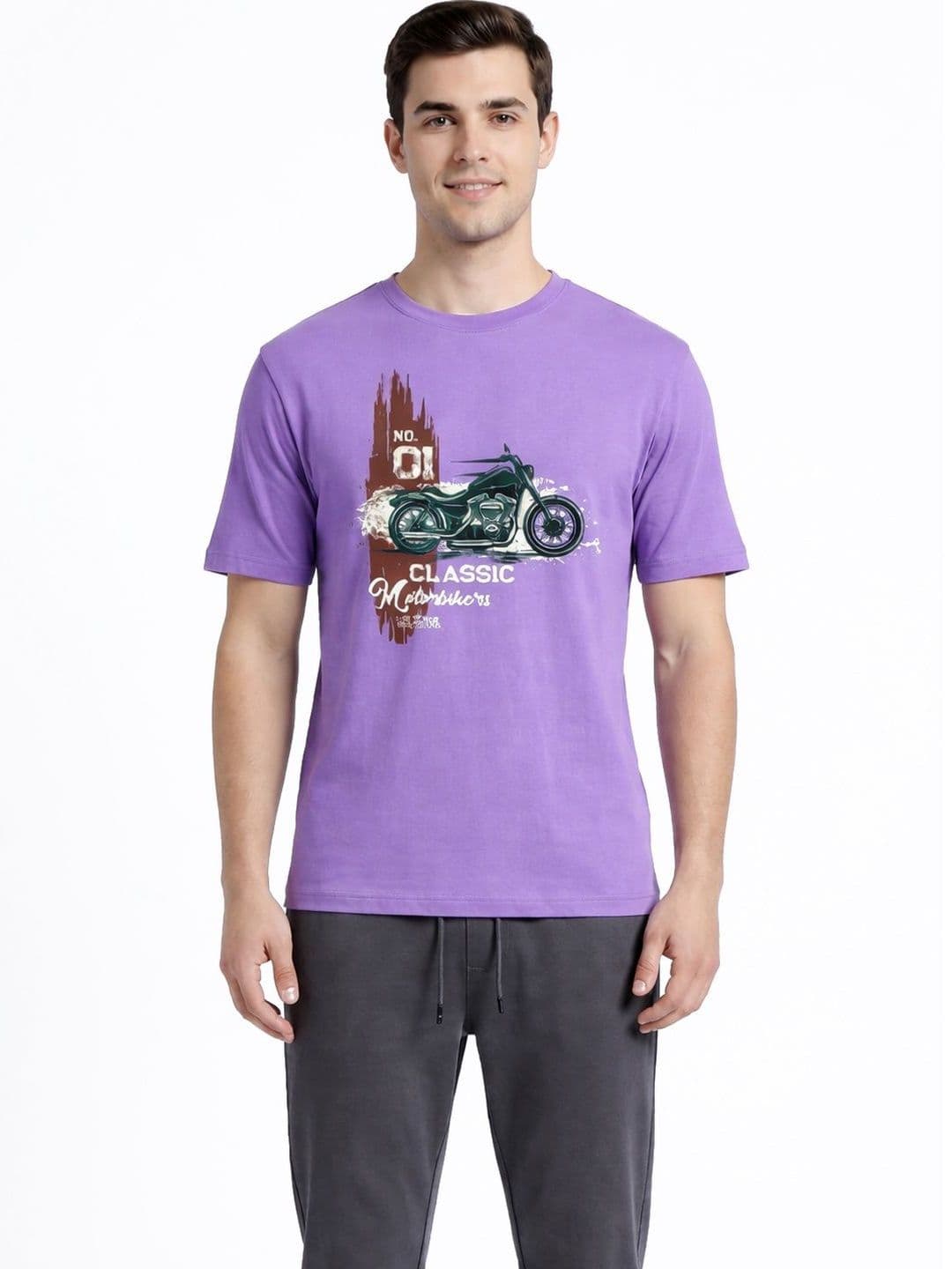 The Roadster Lifestyle Co Printed Cotton Round Neck Tshirts - view 1
