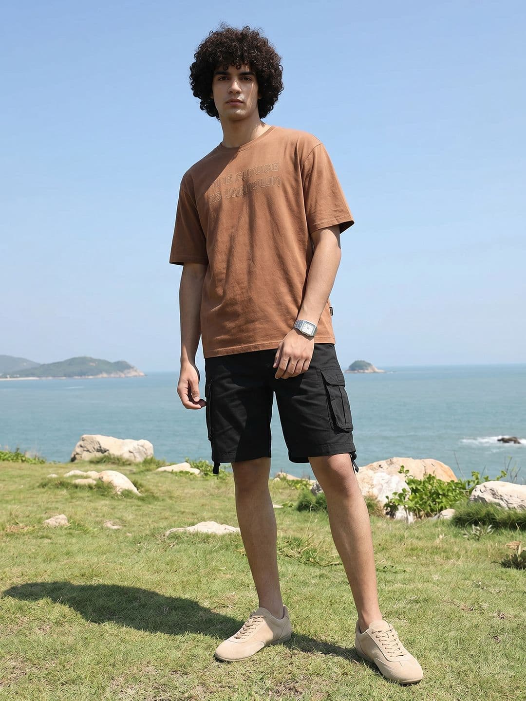 The Roadster Life Co. Typography Printed Pure Cotton Relaxed Fit T-shirt - view 1