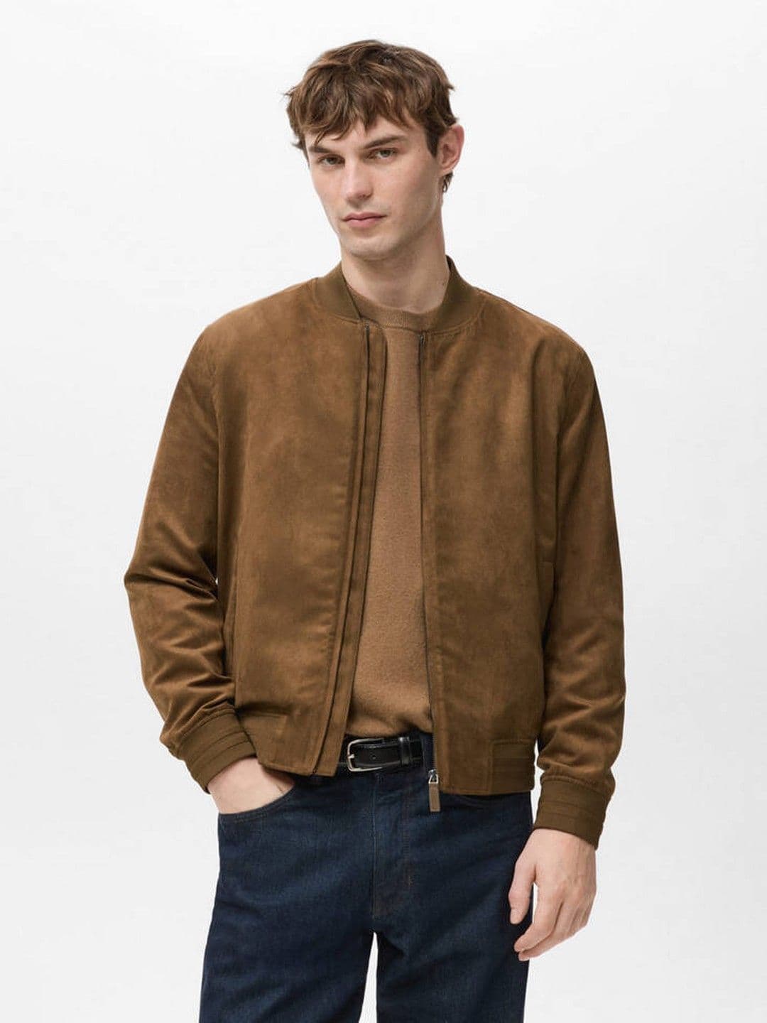 MANGO MAN Stand Collar Bomber Jacket - view 1