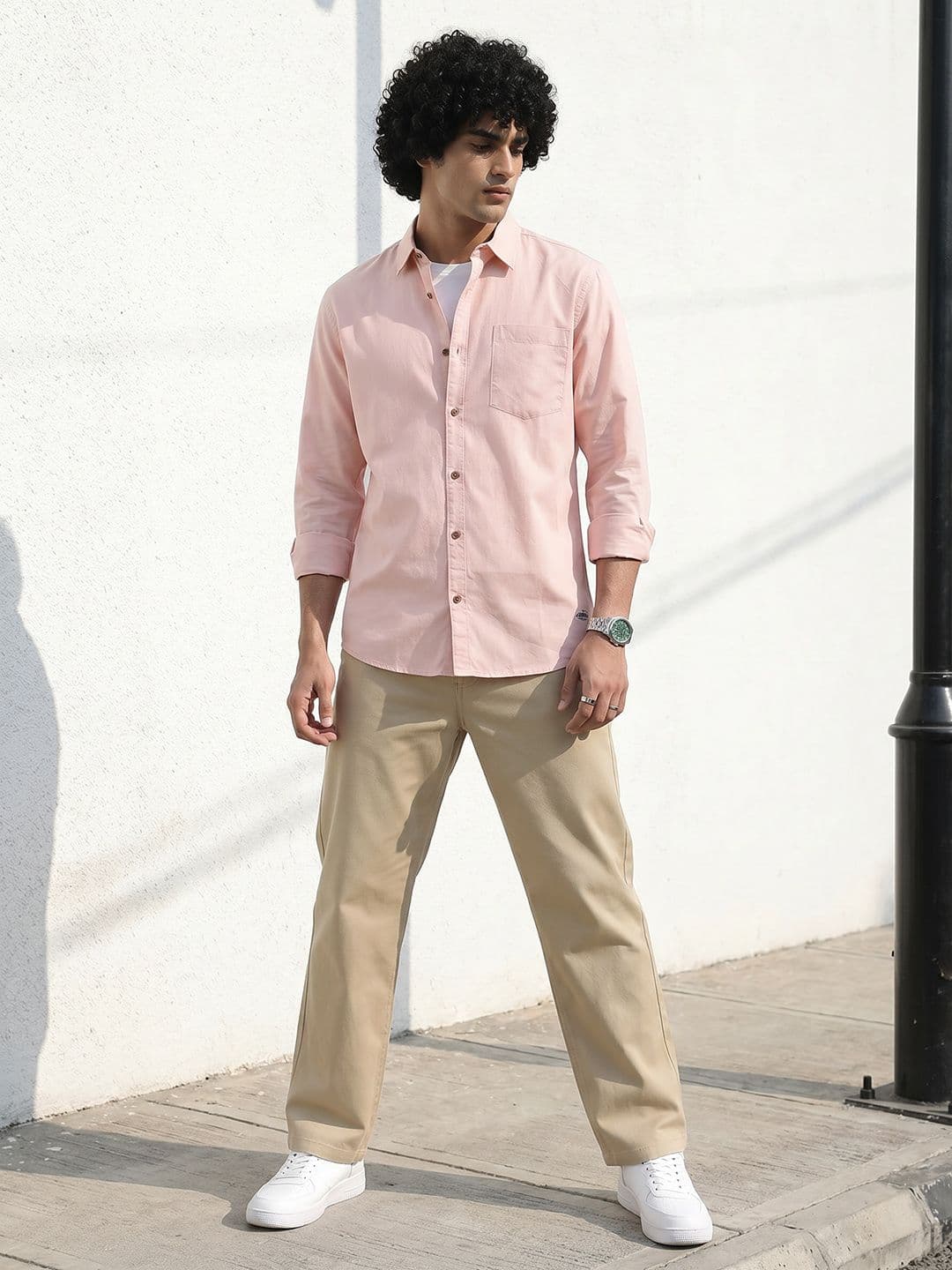 The Roadster Life Co. Spread Collar Pure Cotton Casual Shirt - view 1