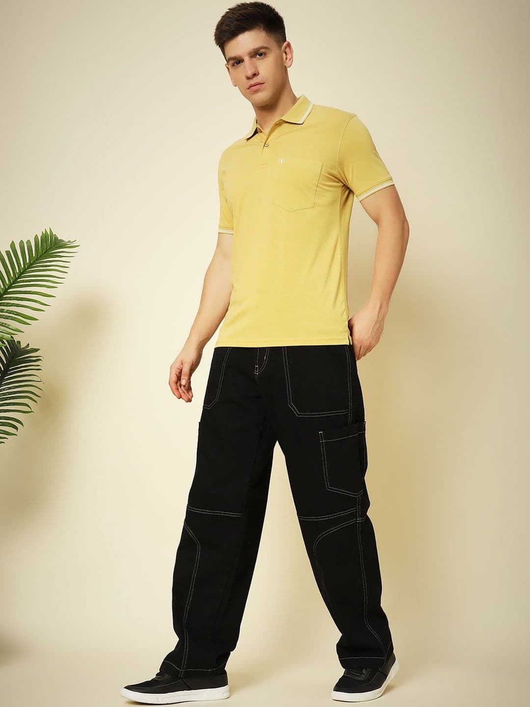 UNIBERRY JEANS Men Polo Collar Pockets T-shirt - view 1