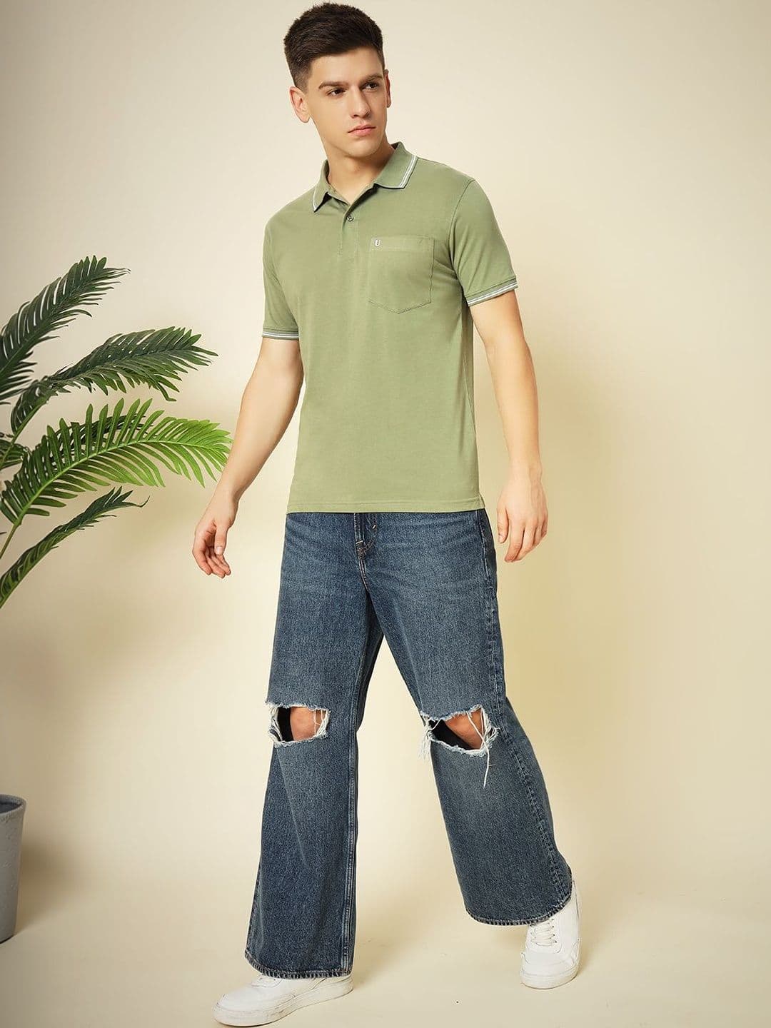 UNIBERRY JEANS Men Polo Collar Pockets T-shirt - view 1