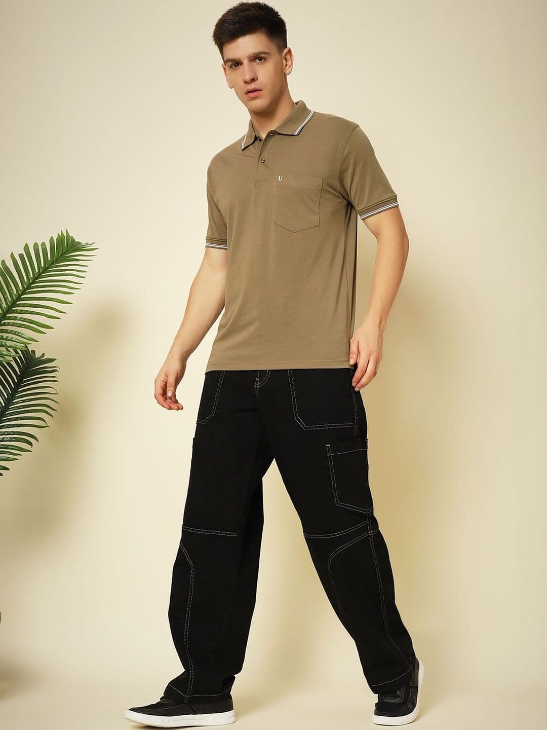 UNIBERRY JEANS Men Polo Collar Pockets T-shirt - view 1