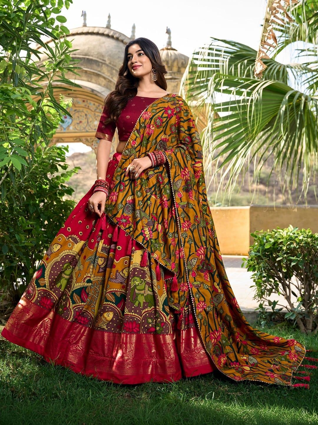 House of Pataudi Printed Flared Lehenga Choli - view 1