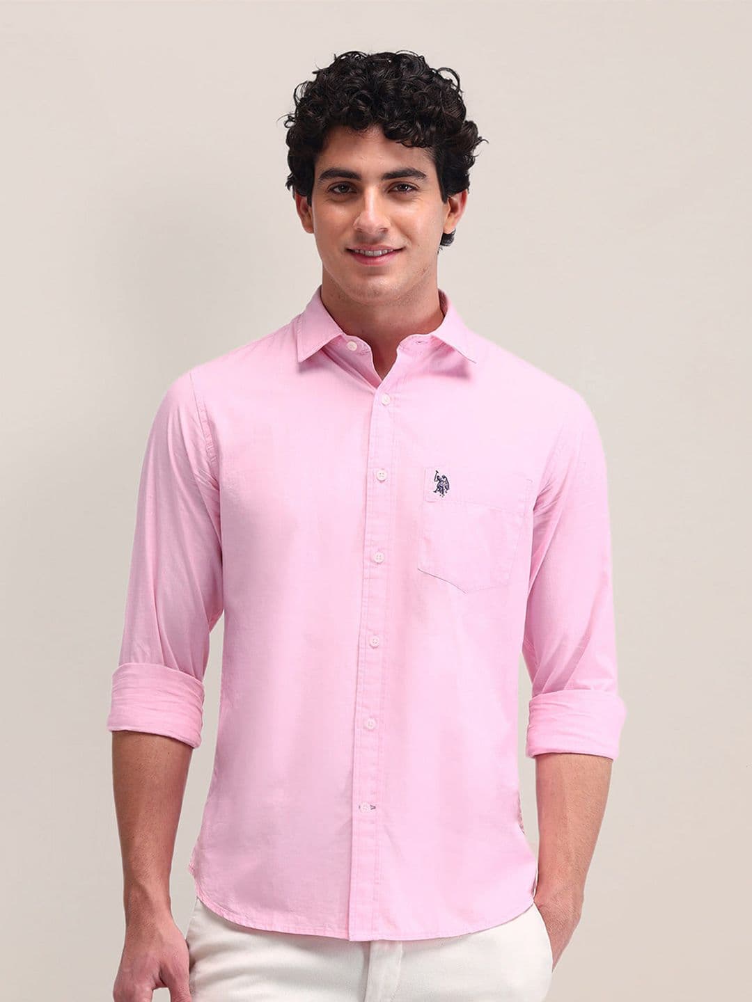 U.S. Polo Assn. Tailored Fit Pure Cotton Casual Shirt - view 1