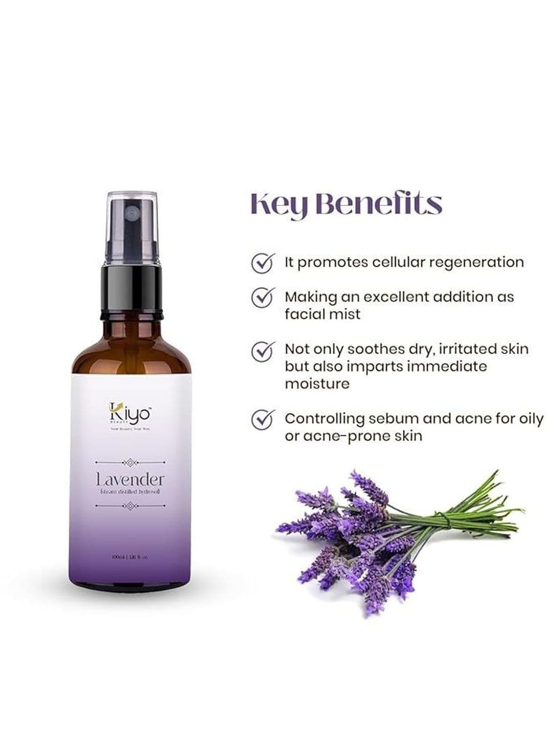 KIYO BEAUTY Lavender Hydrosol - 100 ml - view 1