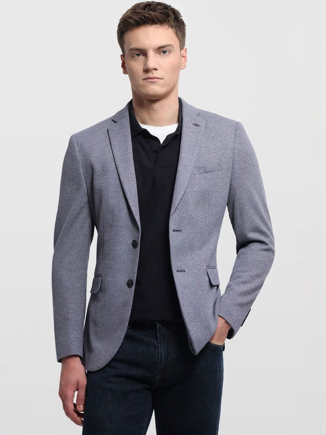 Arrow Notched Lapel Single-Breasted Slim Fit Formal Blazers - view 1