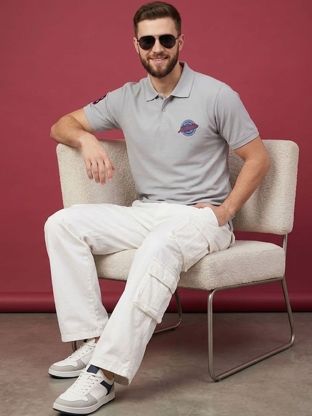 Mast & Harbour Men Brand Logo Polo Collar T-shirt - view 1