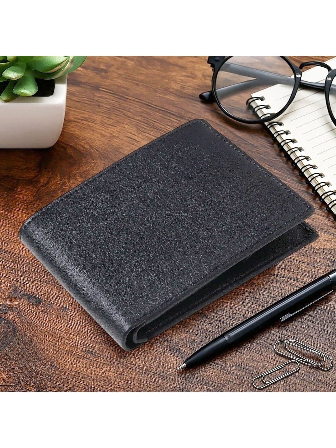 LAER Men PU Two Fold Wallet - view 1