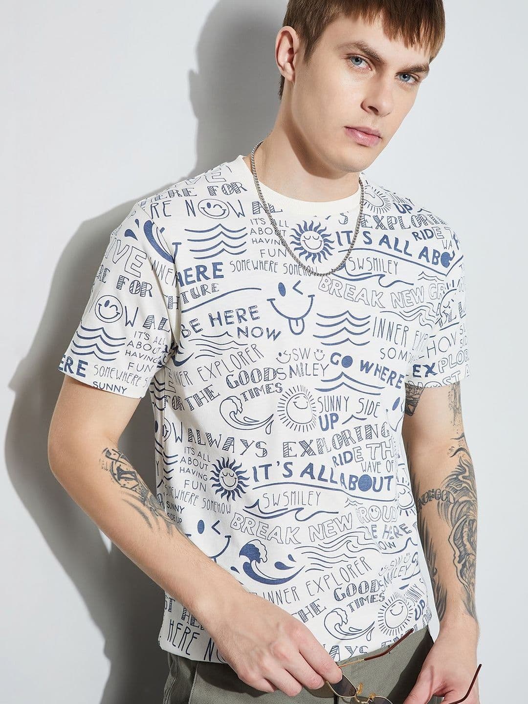 SmileyWorld Men Typography Printed T-shirt - view 1