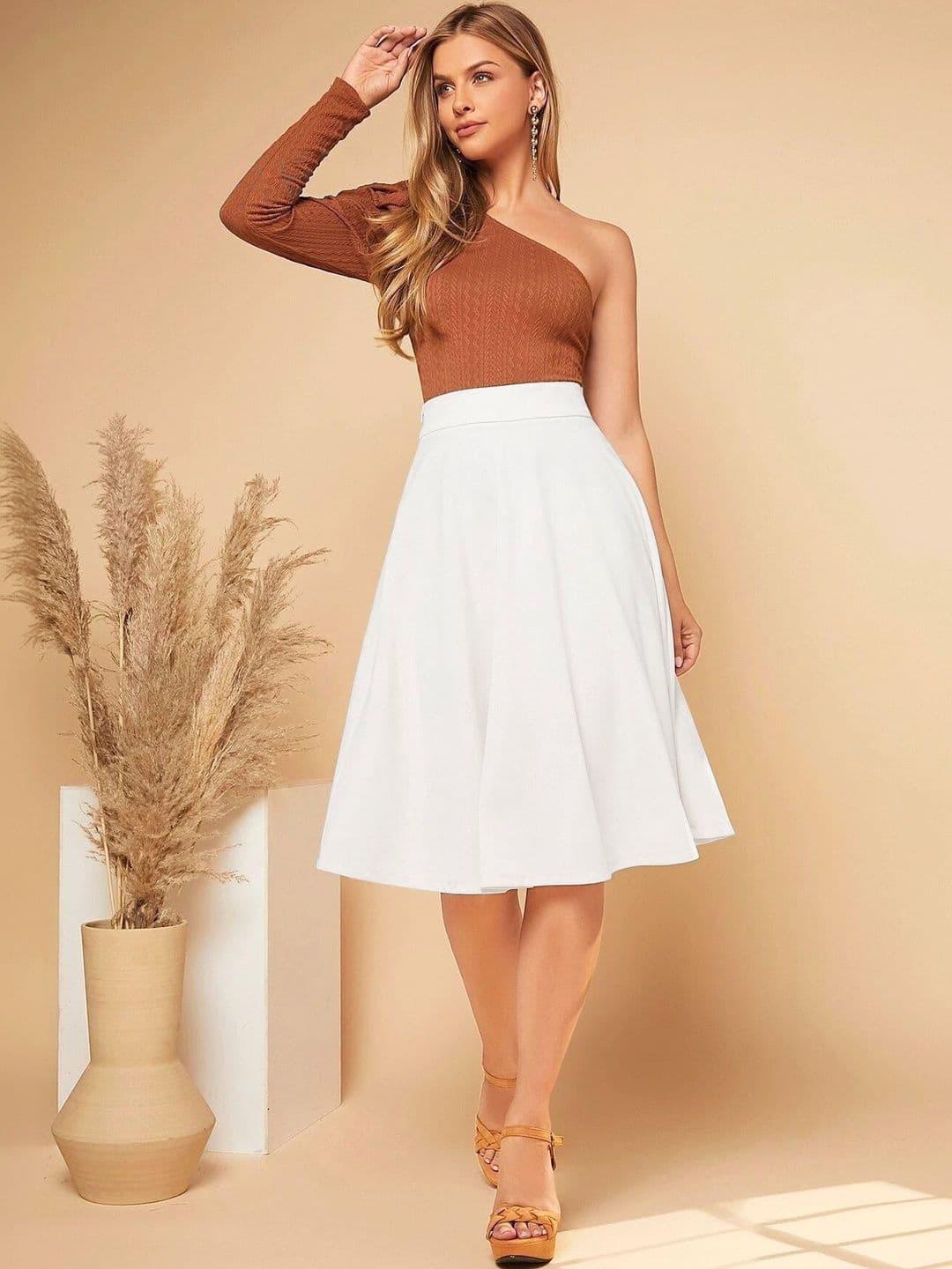 Stylecast X Slyck Women Midi A-Line Skirt - view 1