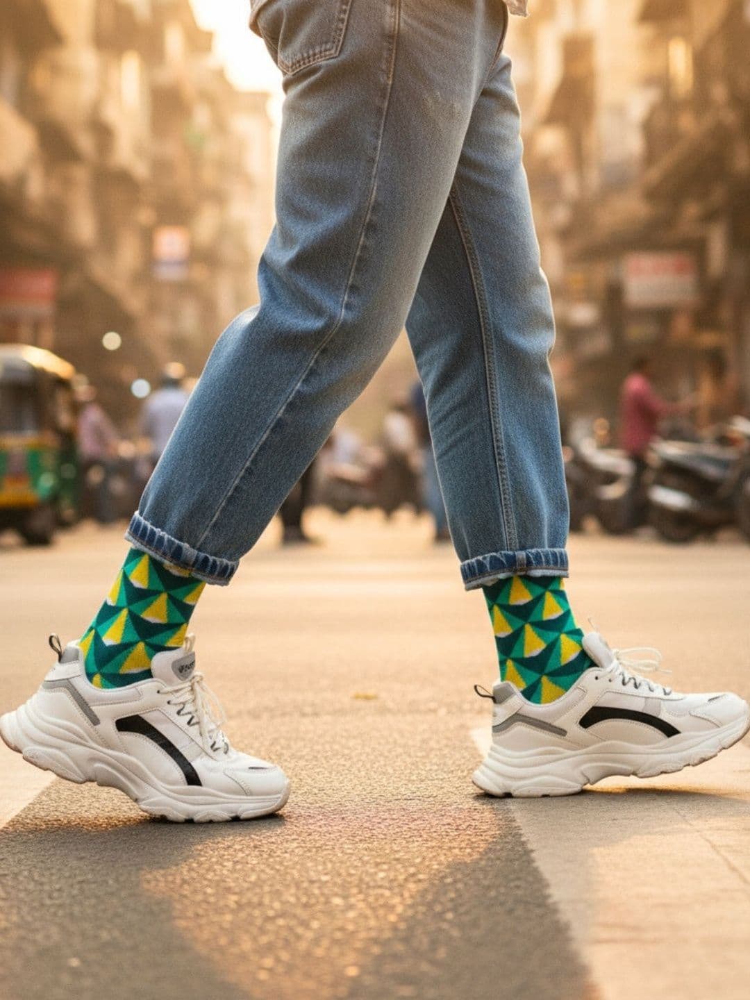 Dynamocks Unisex Cotton Patterned Above Ankle Socks - view 1