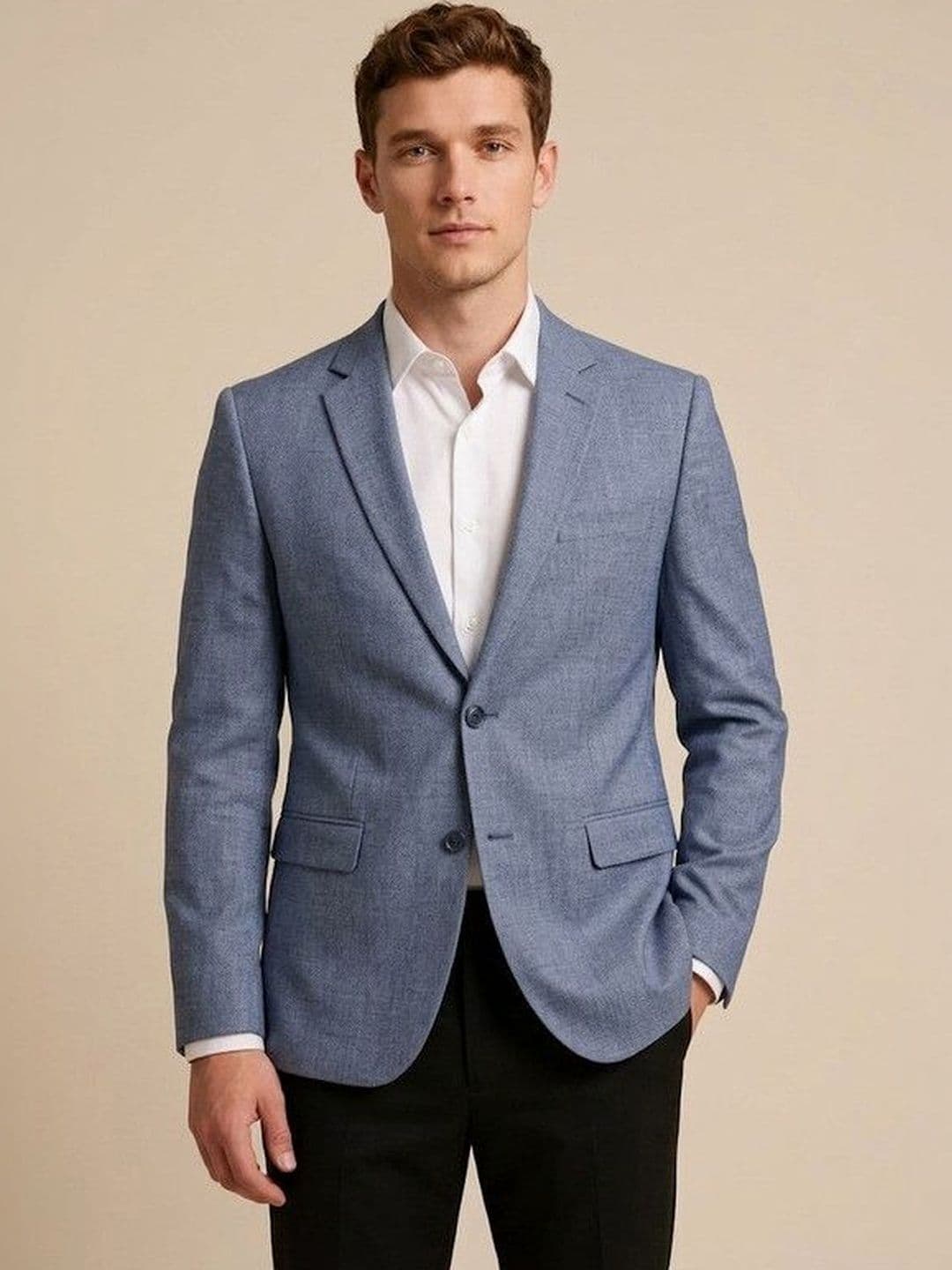 Rb rajniti Blazer Notched Lapel Single-Breasted Tailored Fit Formal Blazers - view 1