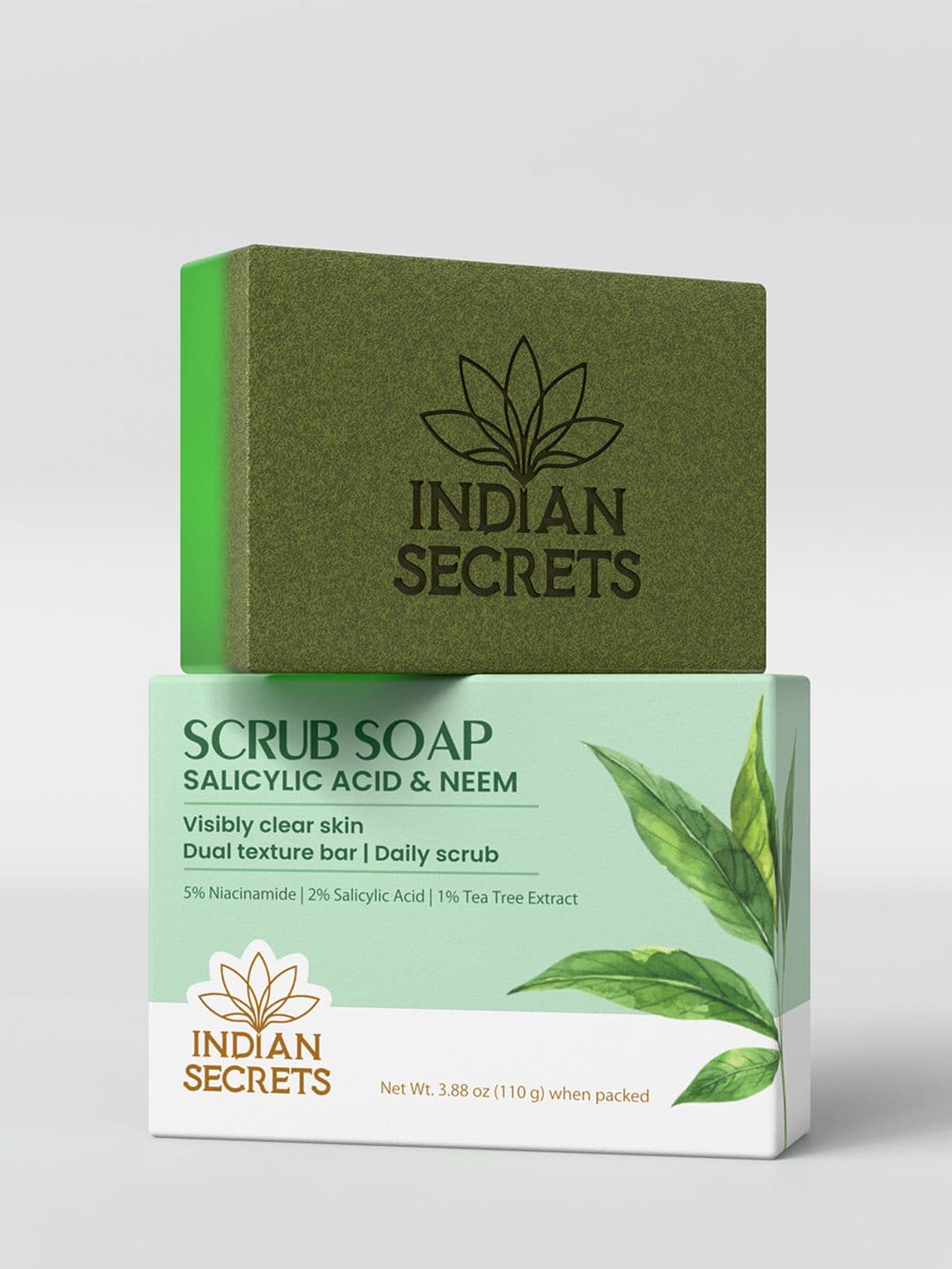 Indian Secrets Scrub Soap With Salicylic Acid & Neem - 110 g - view 1