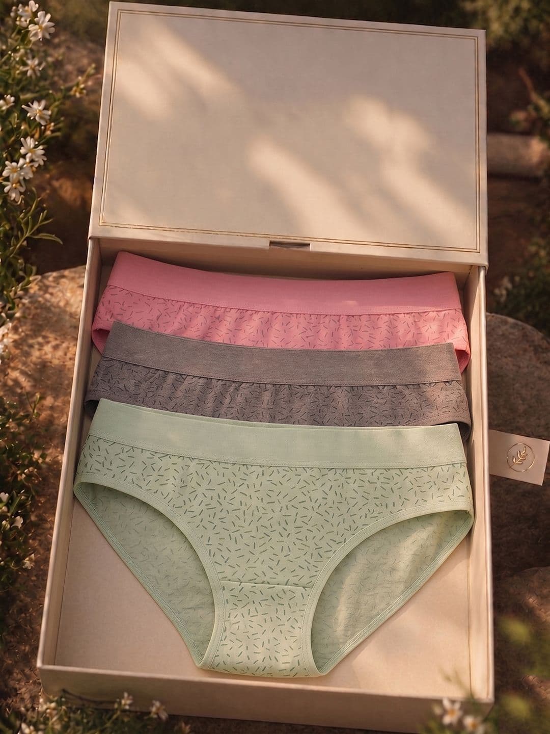 FiveFlag Women Pack of 3 Printed Anti Bacterial Hipster Briefs - view 1