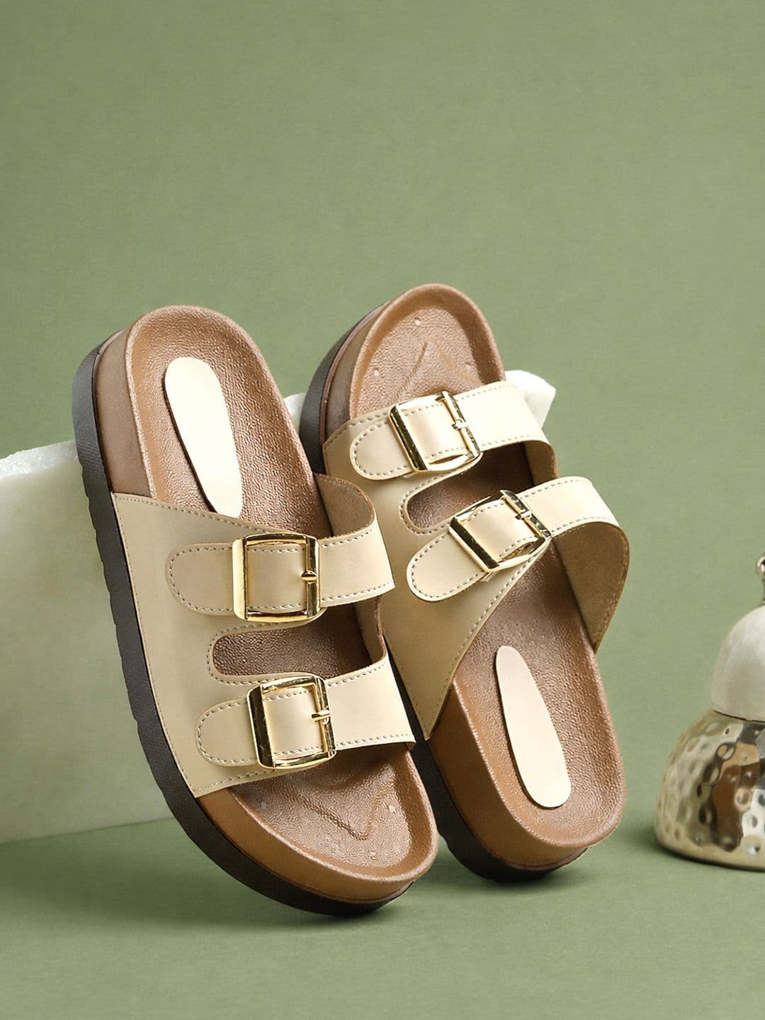 Stylestry Women Open Toe Flats with Buckles - view 1