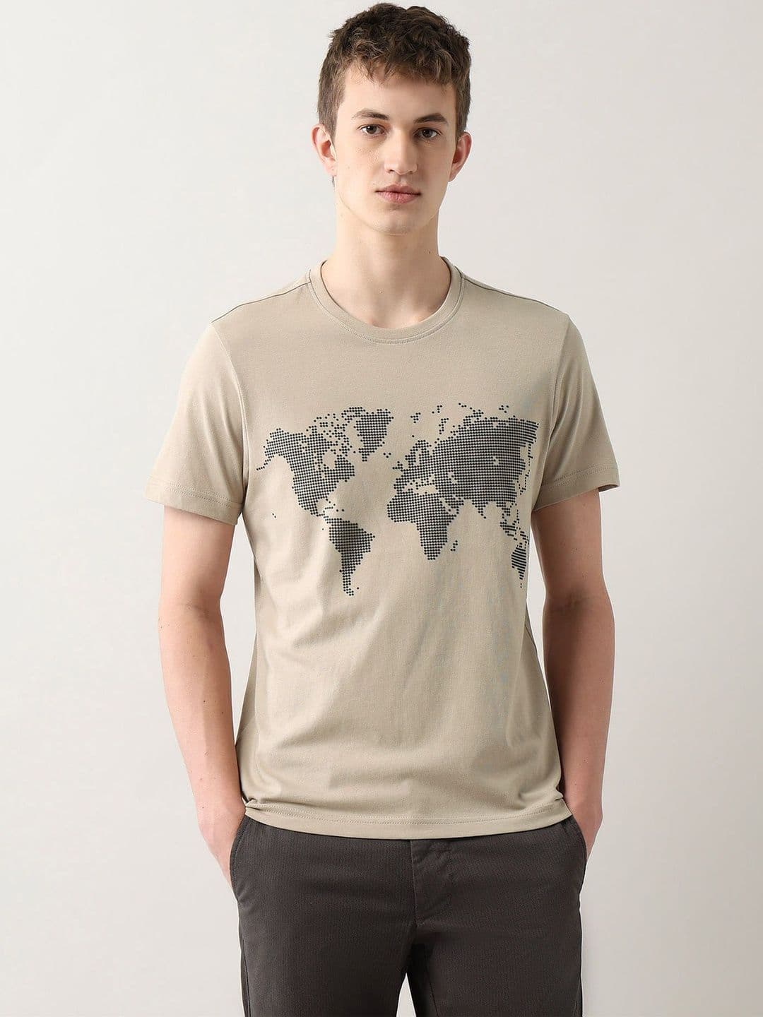 Arrow Sport Printed Pure Cotton T-shirt - view 1