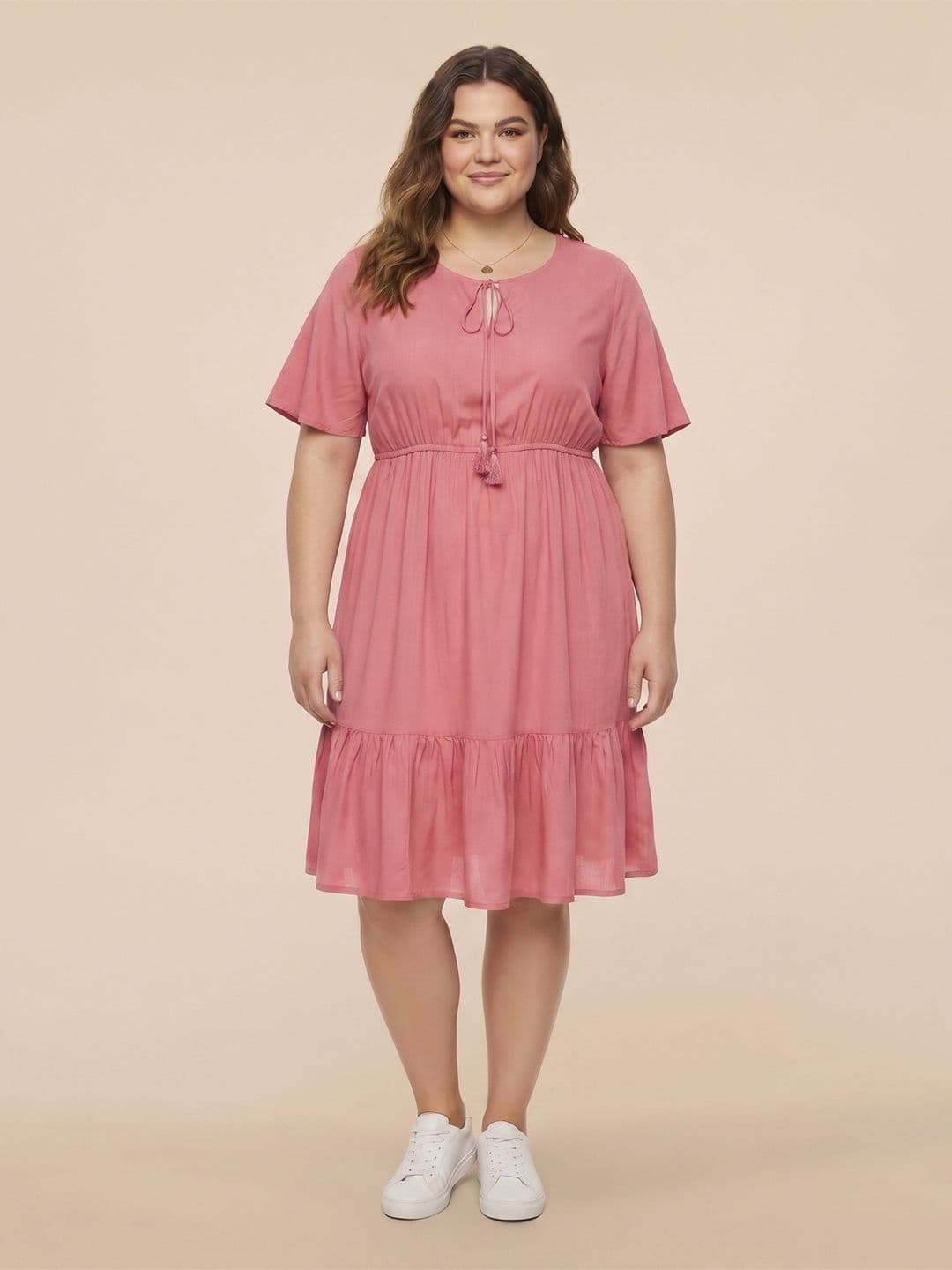 Sztori Plus Size Pure Cotton A-Line Dress - view 1