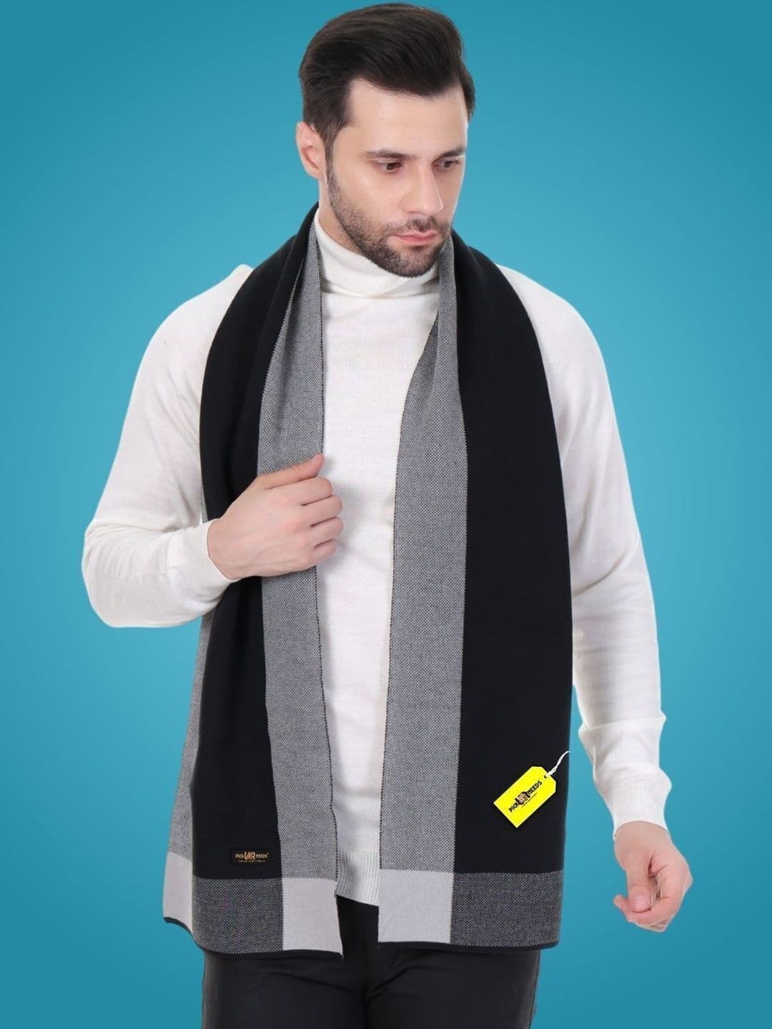 Pick Ur Needs Men Striped Merino Wool Mufflers - view 1