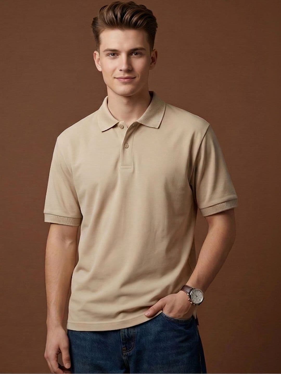 ALWAYS SHINE Men Polo Collar T-shirt - view 1