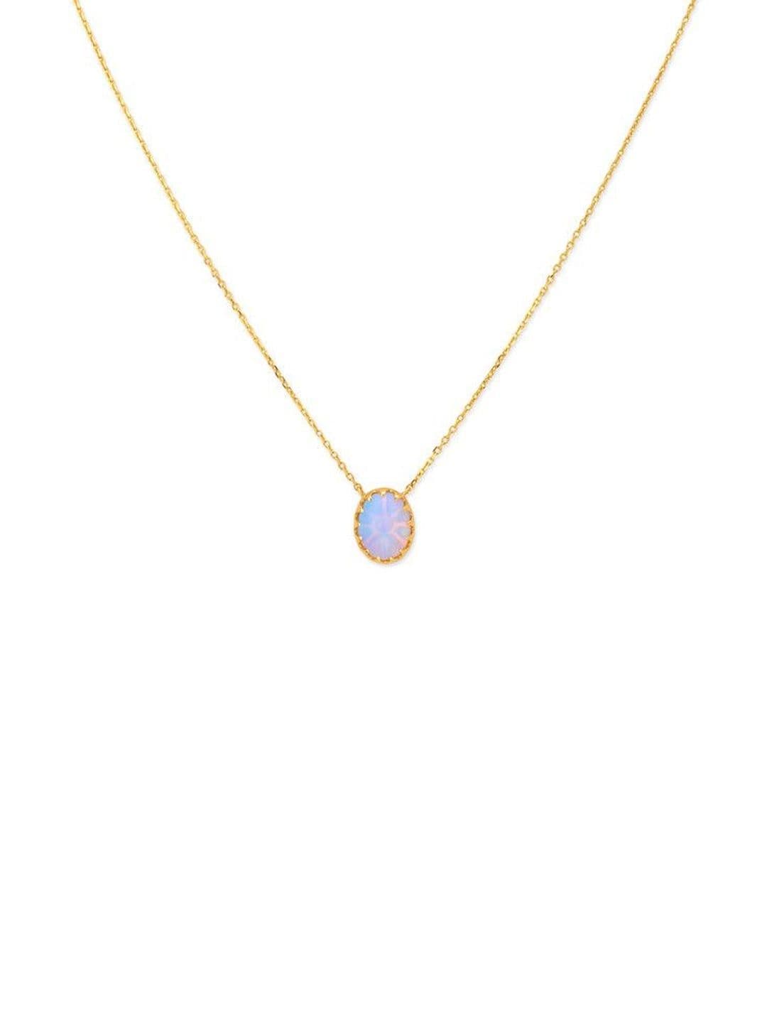 Mia by Tanishq 14Kt Delicate Luminous Opal Necklace Gold- 2.07 g - view 1
