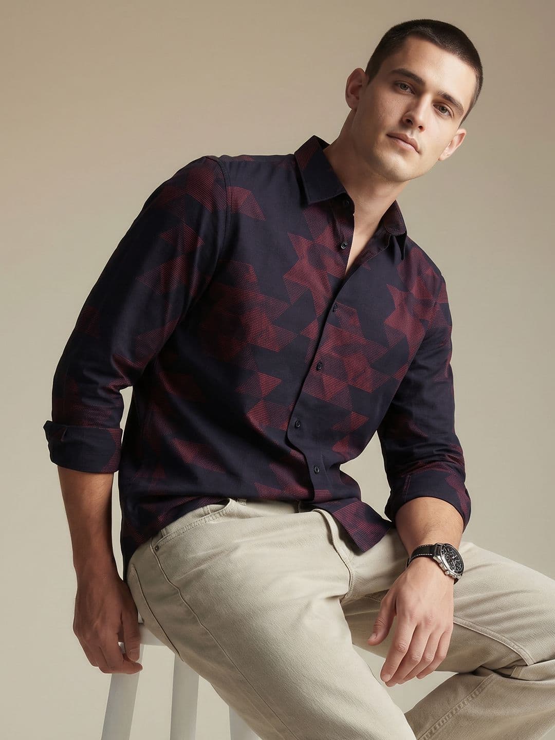 Being Human Abstract Printed Pure Cotton Casual Shirt - view 1