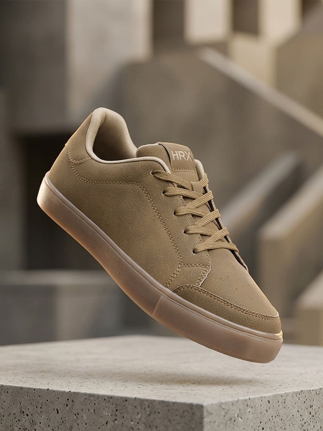 HRX by Hrithik Roshan Men Tan Suede Finish Regular Sneakers - view 1