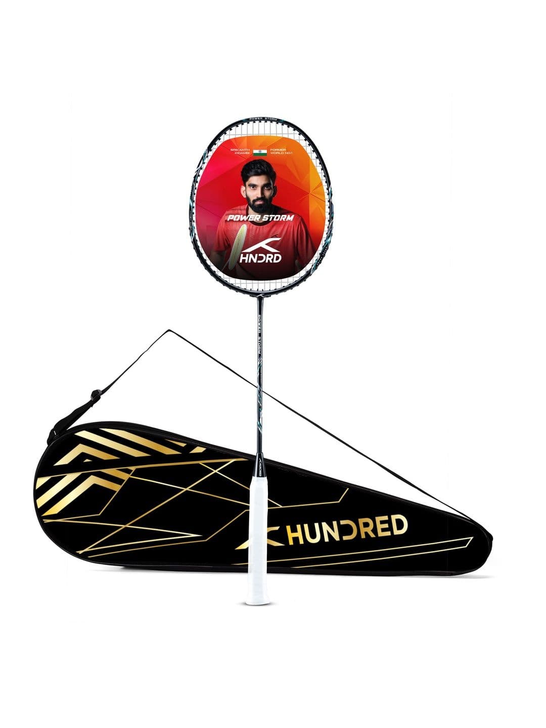 Hundred Power Storm Badminton Racket with Full Cover - view 1