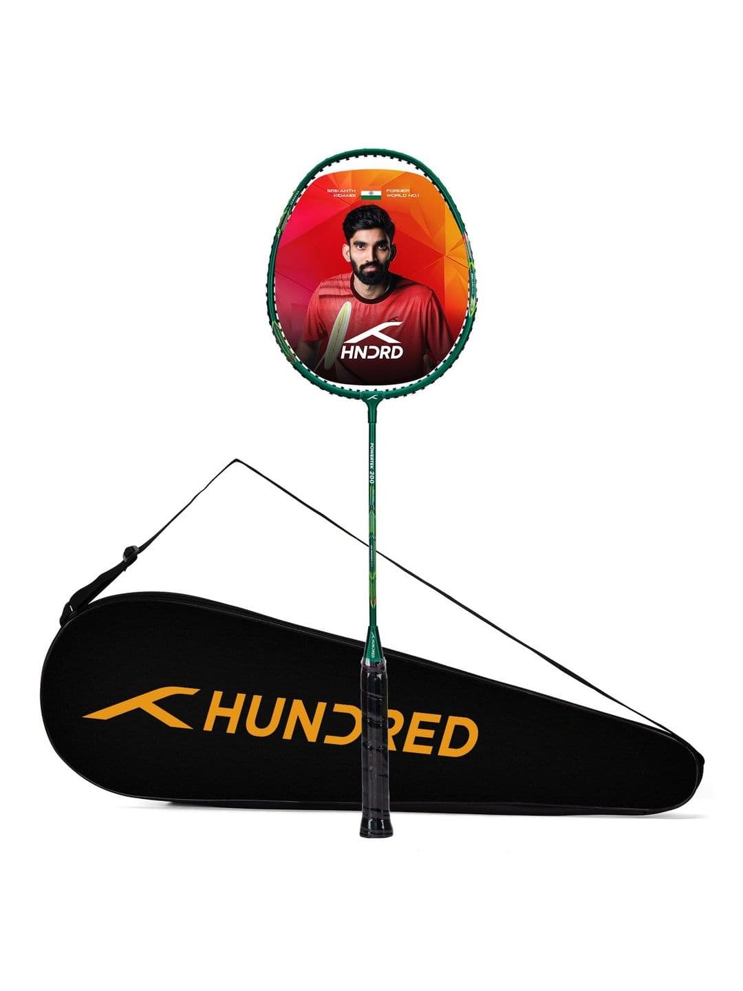 Hundred Powertek200 Strung Badminton Racket - view 1