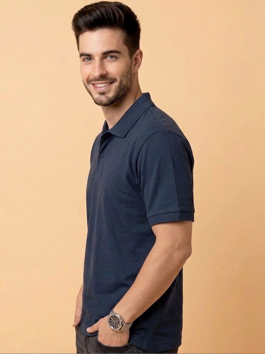 ALWAYS SHINE Men Polo Collar T-shirt - view 1