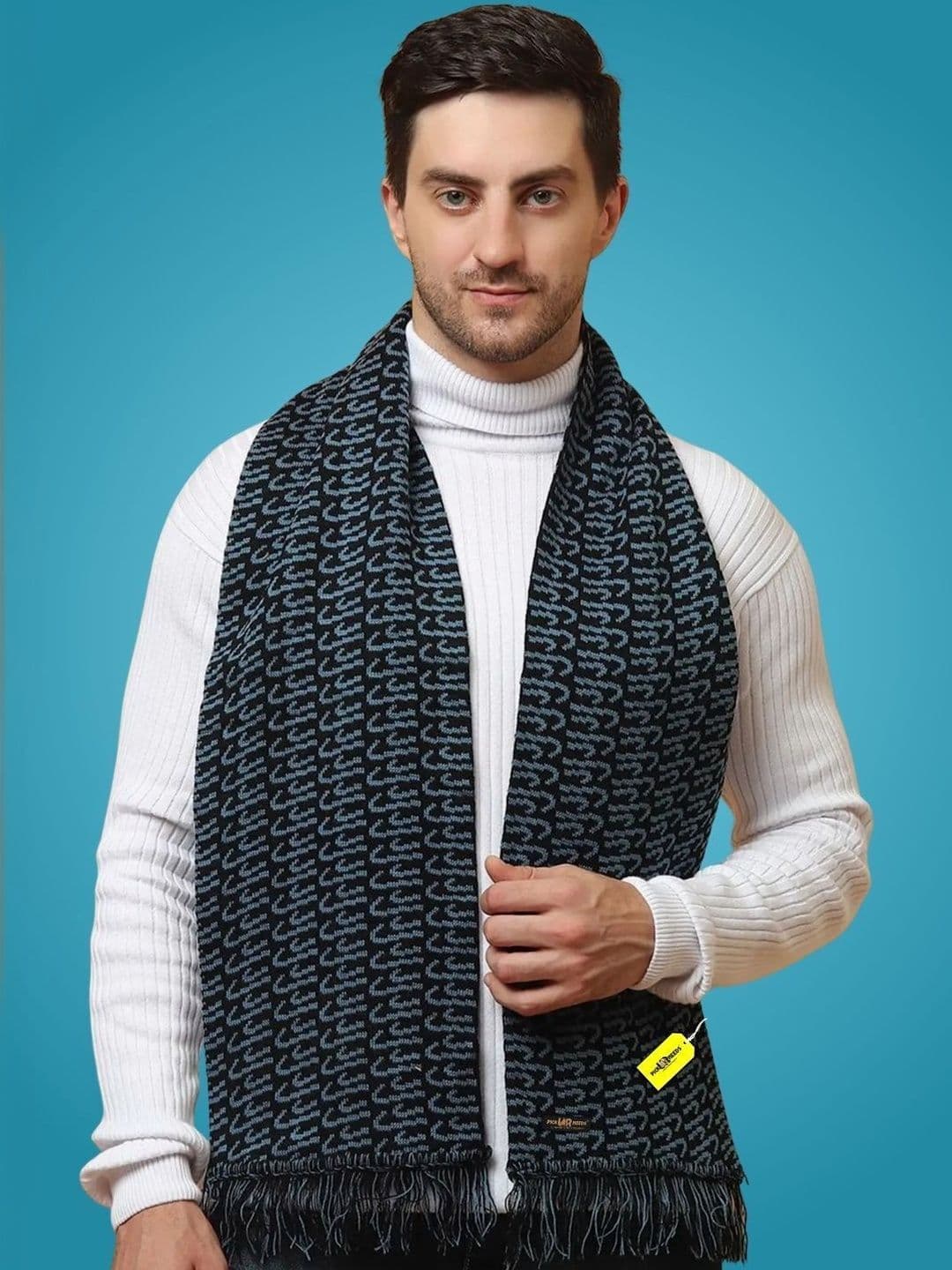 Pick Ur Needs Men Patterned Merino Wool Mufflers - view 1