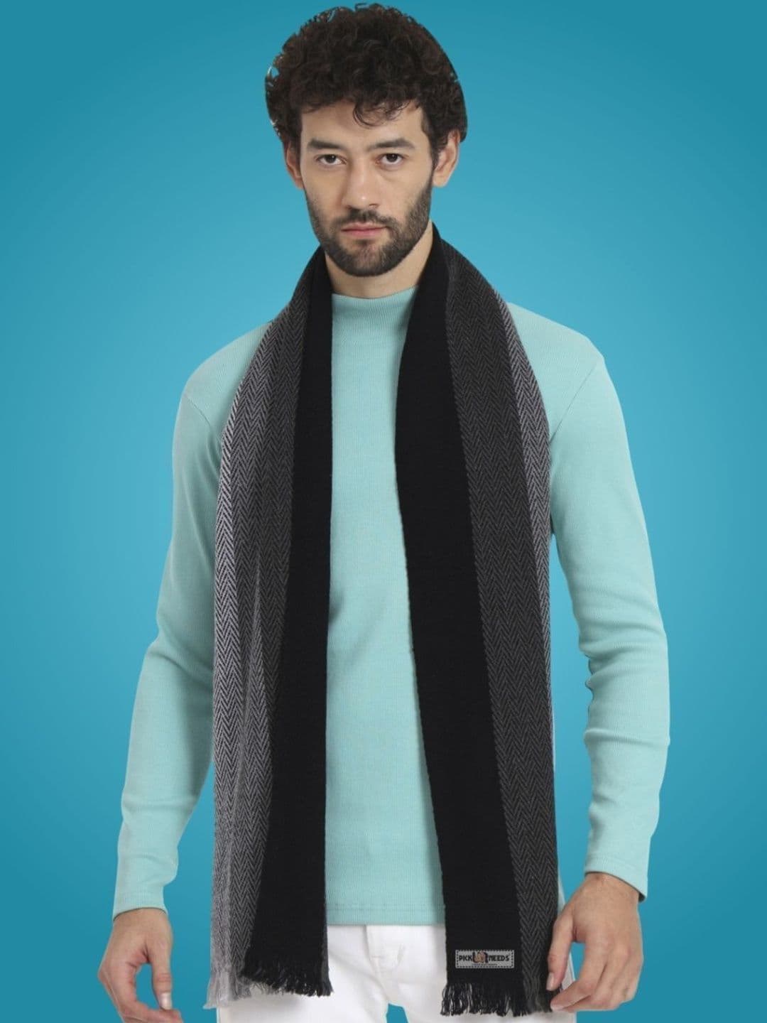 Pick Ur Needs Men Patterned Merino Wool Mufflers - view 1