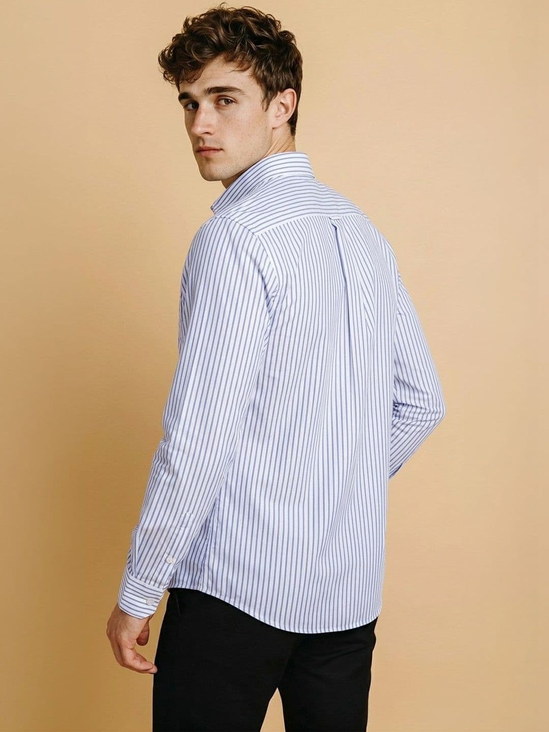 Allen Solly Striped Cotton Slim Fit Formal Shirt - view 1
