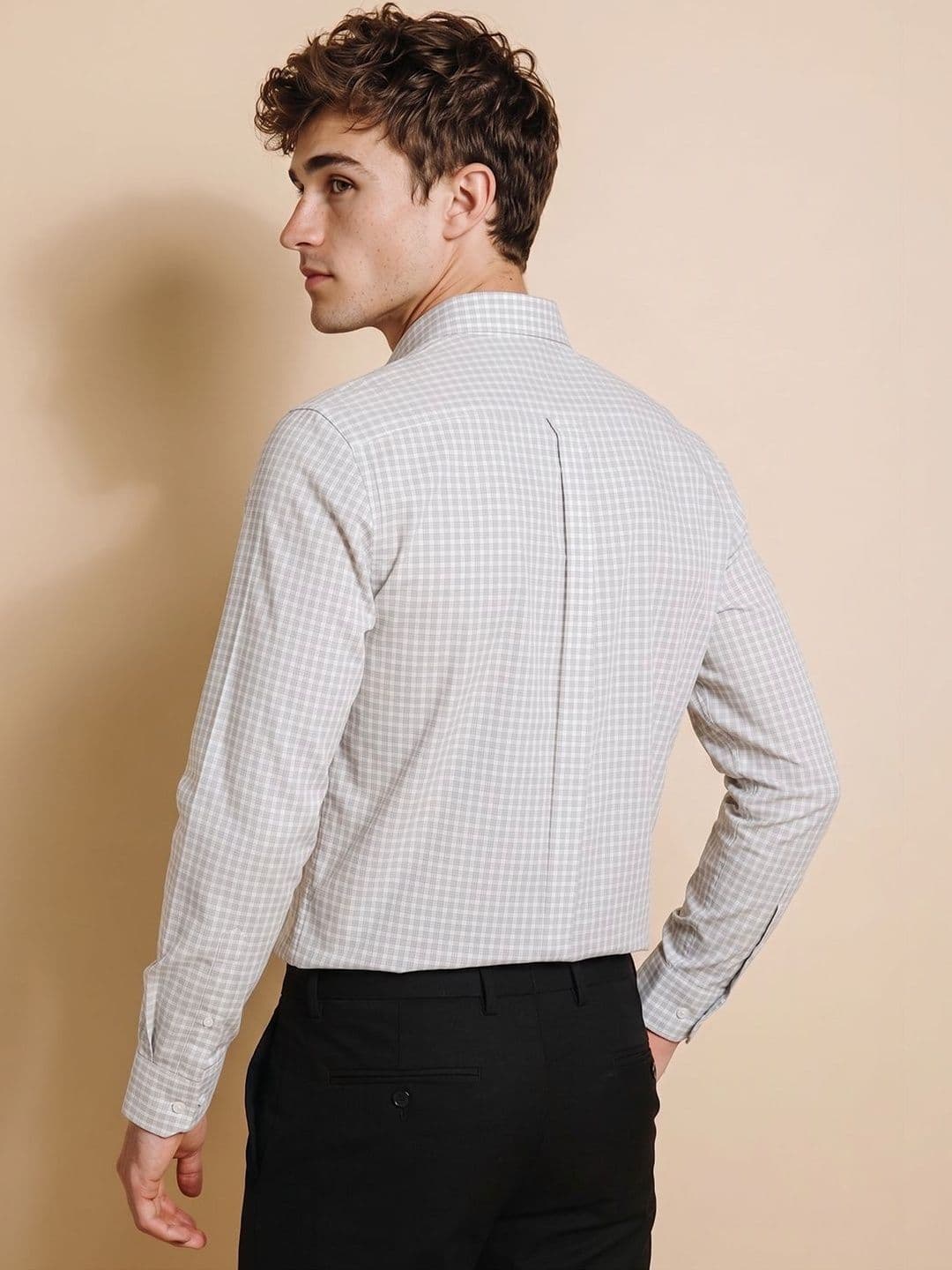 Allen Solly Checked Cotton Slim Fit Formal Shirt - view 1