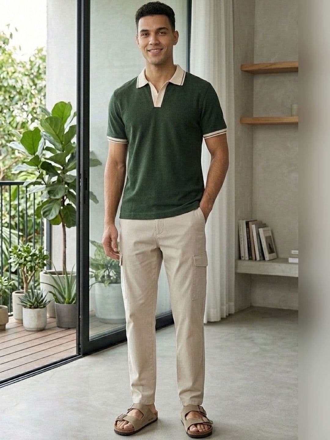 STEVE STATUS Men Polo Collar T-shirt - view 1